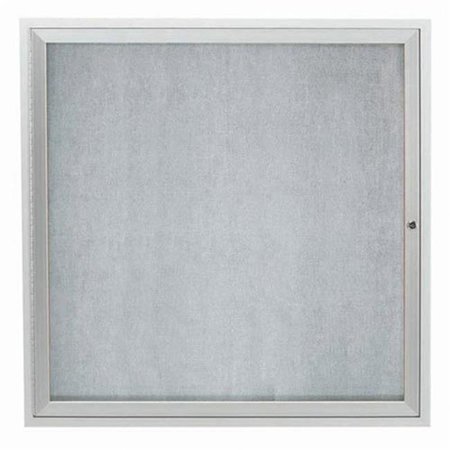 AARCO Aarco Products ODCC3636R Outdoor Enclosed Bulletin Board - Clear Satin Anodized ODCC3636R